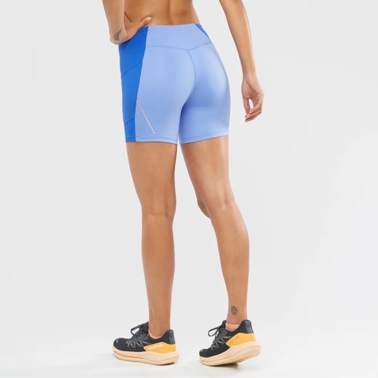 Salomon Cross Run 5'' Short Women's Running Tights Blue | CA 27L85